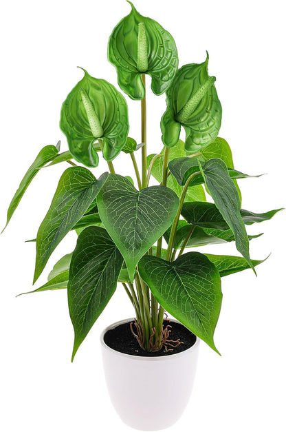 Artificial Flower Plants 16 Inch Pink Calla Lily Small Fake Potted | Faux Plant Indoor Peace Lily in pot Realistic Silk Flower Home Living Room Office Outdoor Bathroom Table Decor