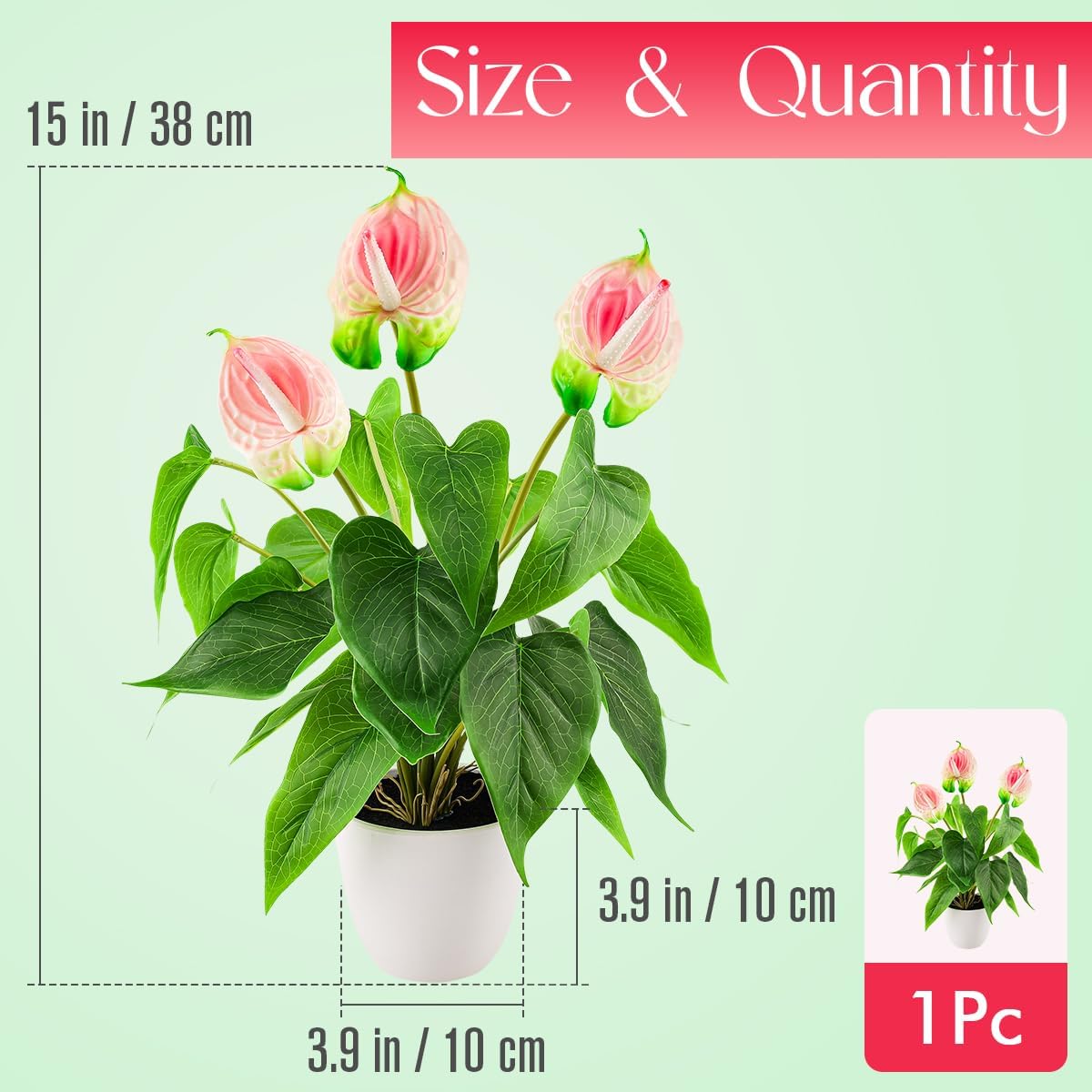 Artificial Flower Plants 16 Inch Pink Calla Lily Small Fake Potted | Faux Plant Indoor Peace Lily in pot Realistic Silk Flower Home Living Room Office Outdoor Bathroom Table Decor