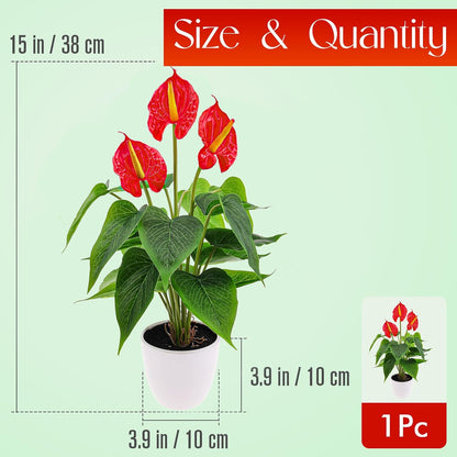 Artificial Flower Plants 16 Inch Pink Calla Lily Small Fake Potted | Faux Plant Indoor Peace Lily in pot Realistic Silk Flower Home Living Room Office Outdoor Bathroom Table Decor