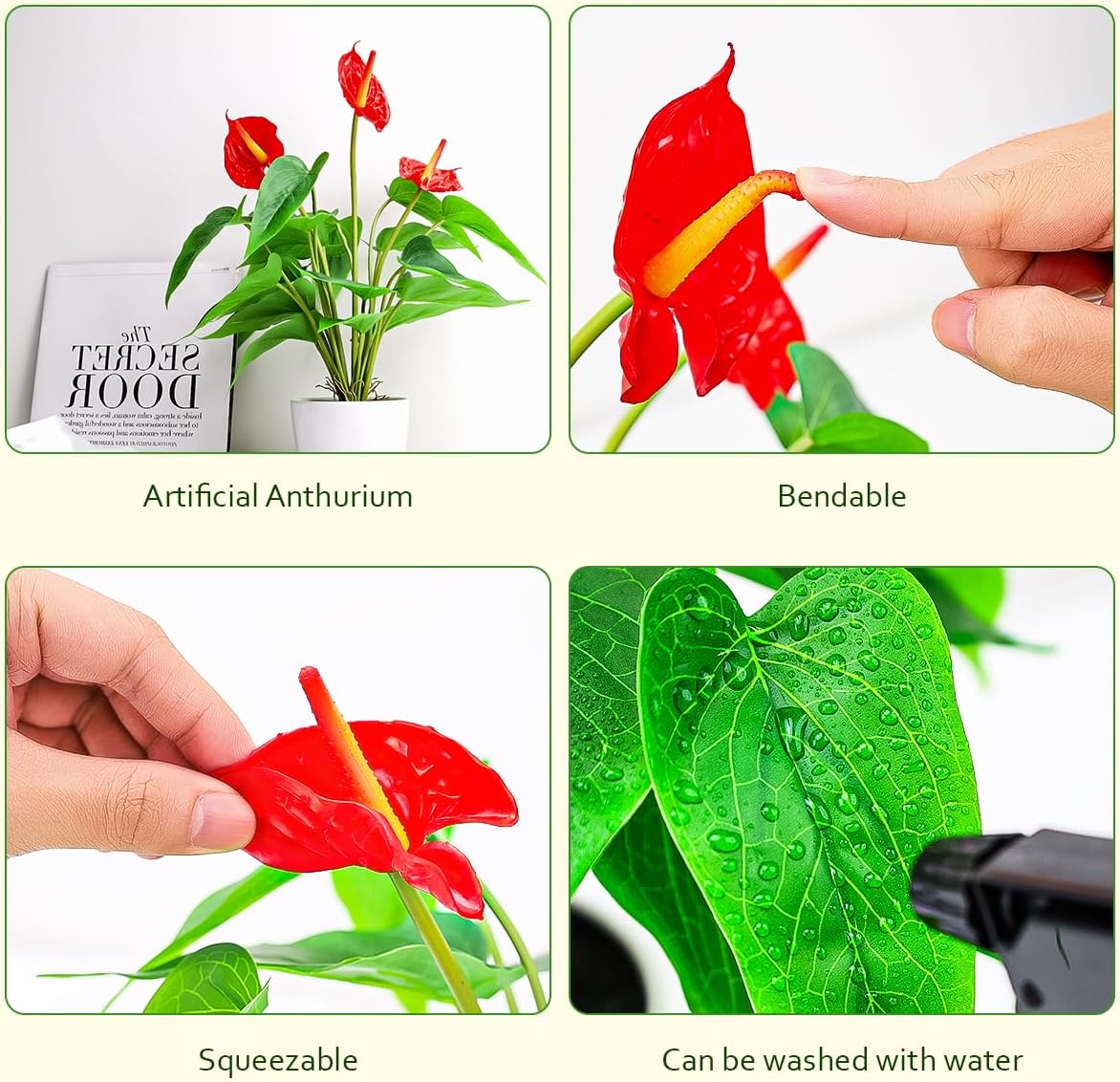 Artificial Flower Plants 16 Inch Pink Calla Lily Small Fake Potted | Faux Plant Indoor Peace Lily in pot Realistic Silk Flower Home Living Room Office Outdoor Bathroom Table Decor