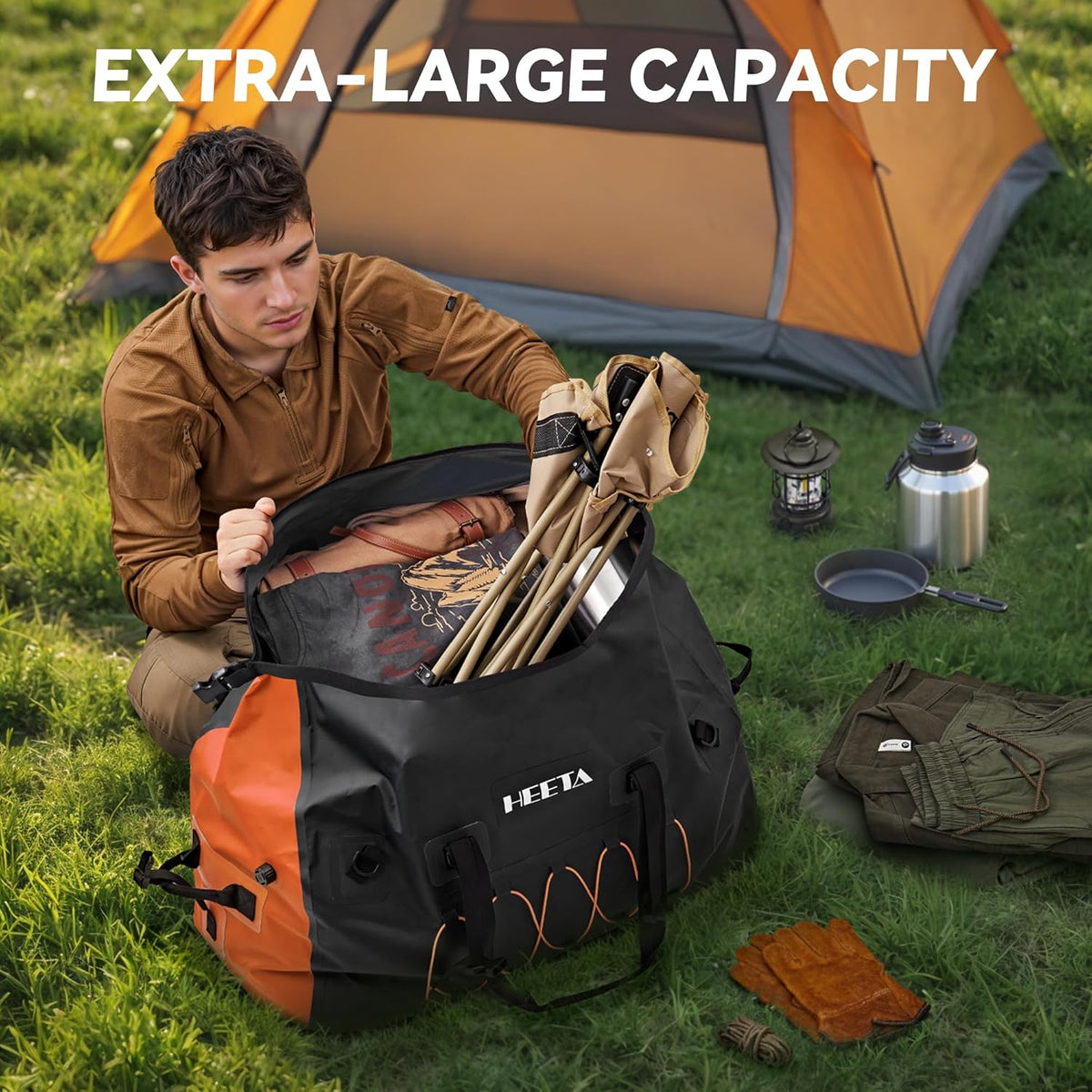 Waterproof Duffel Bag Travel Motorcycle Dry Bag Backpack 60L/80L/110L