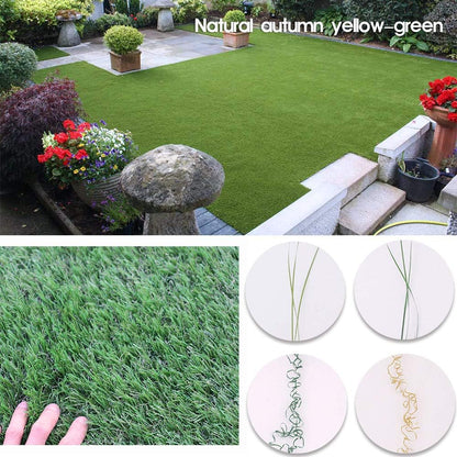 Synthetic Artificial Grass Turf Lawn 15 x 30ft, 1.38" Outdoor/Indoor Fake Grass Rug Astroturf for Dogs,Faux Grass Rug with Drainage Holes/Custom Size Provided
