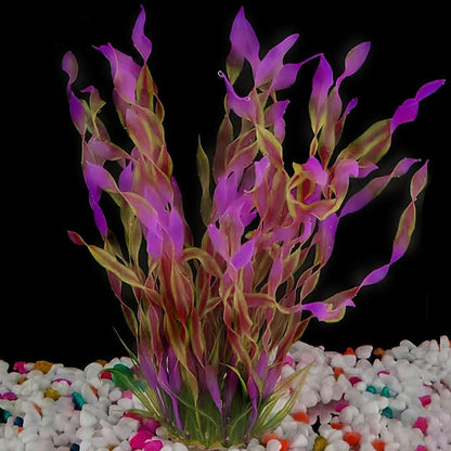 2 Pack Aquarium Decor Artificial Seaweed Water Plants, Extra Large 23.6 Inches Fish Tank Plastic Plants, Tall Fish Tank Decorations with a Aquarium Diver Ornament (Green)