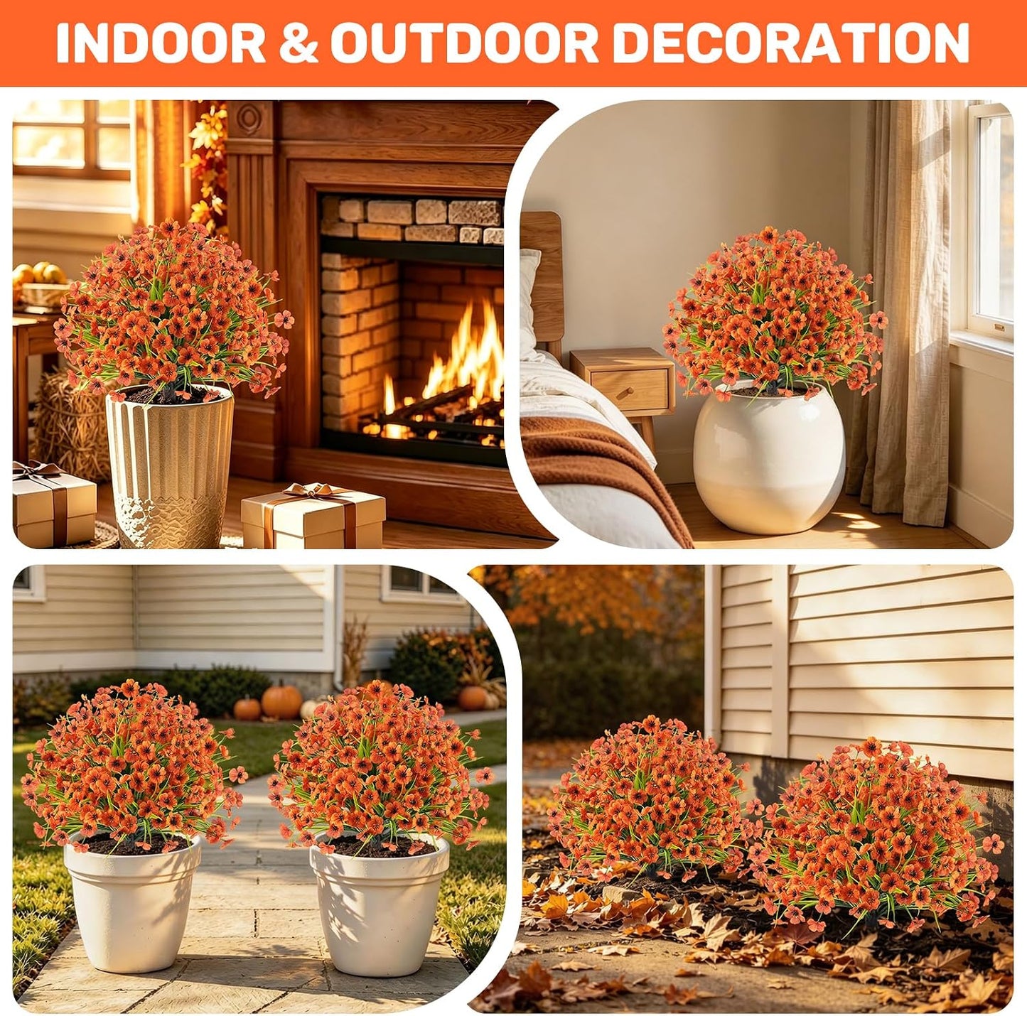 2Pcs Bougainvillea Topiary Ball Trees,Pink Fake Shrubs Bushes | Faux Bushes with Ground Spike,UV Resistant, No Maintenance,Fake Plants for Outdoor&Indoor Front Porch Garden Backyard Decor