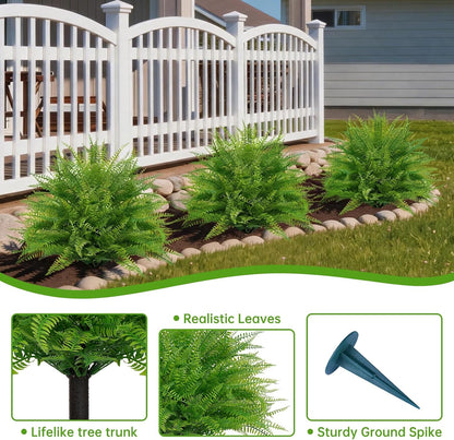 2Pcs Bougainvillea Topiary Ball Trees,Pink Fake Shrubs Bushes | Faux Bushes with Ground Spike,UV Resistant, No Maintenance,Fake Plants for Outdoor&Indoor Front Porch Garden Backyard Decor
