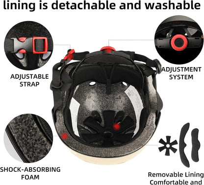 Kids Bike Helmet,Toddler Skateboard Helmets for Ages 2-3-5-8-14 Years Boys Girls，Adjustable Multi-Sport Bicycle Skateboarding Football Roller Skating Scooter Rollerblade Balance Bike Helmet