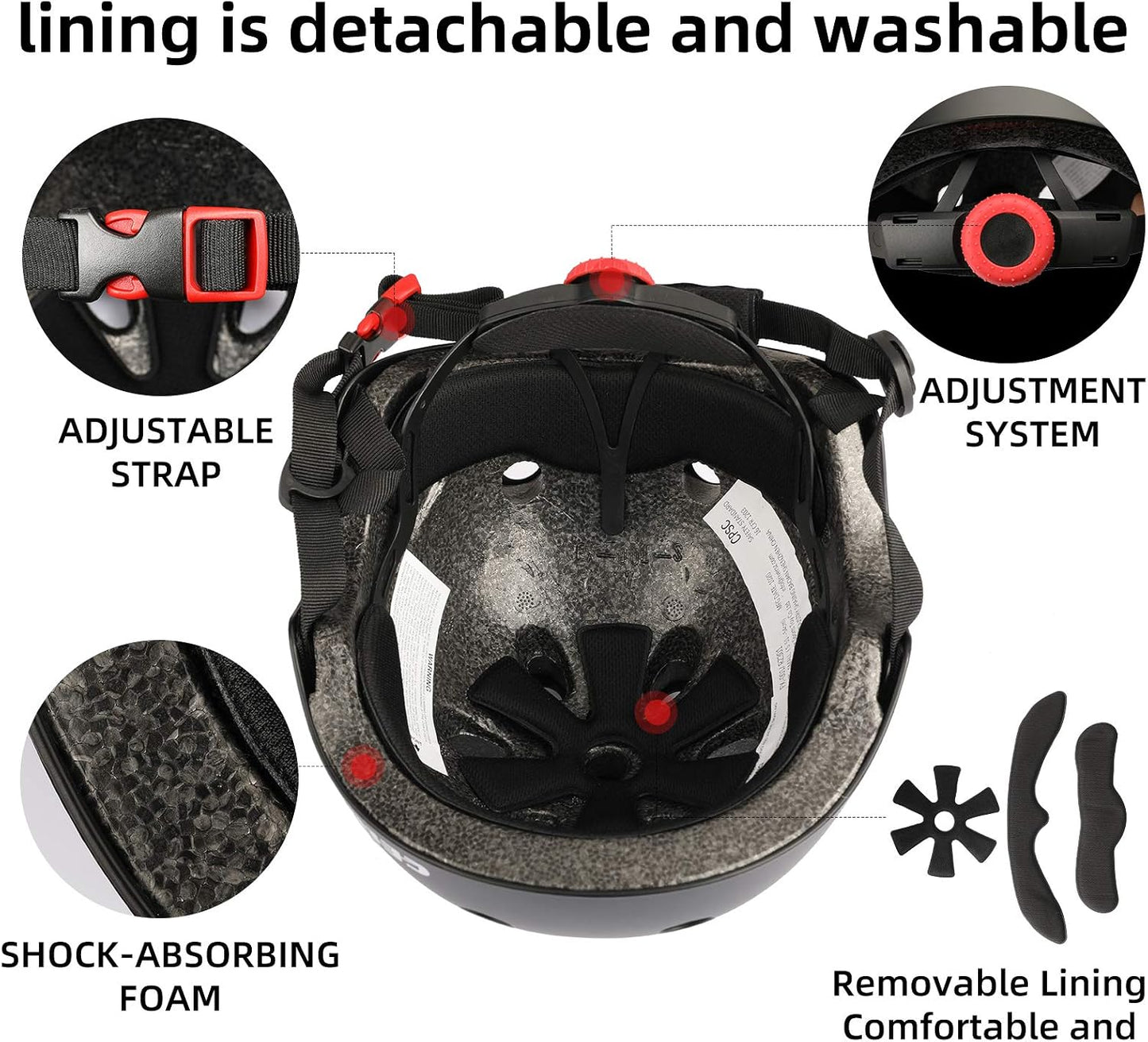 Kids Bike Helmet,Toddler Skateboard Helmets for Ages 2-3-5-8-14 Years Boys Girls，Adjustable Multi-Sport Bicycle Skateboarding Football Roller Skating Scooter Rollerblade Balance Bike Helmet