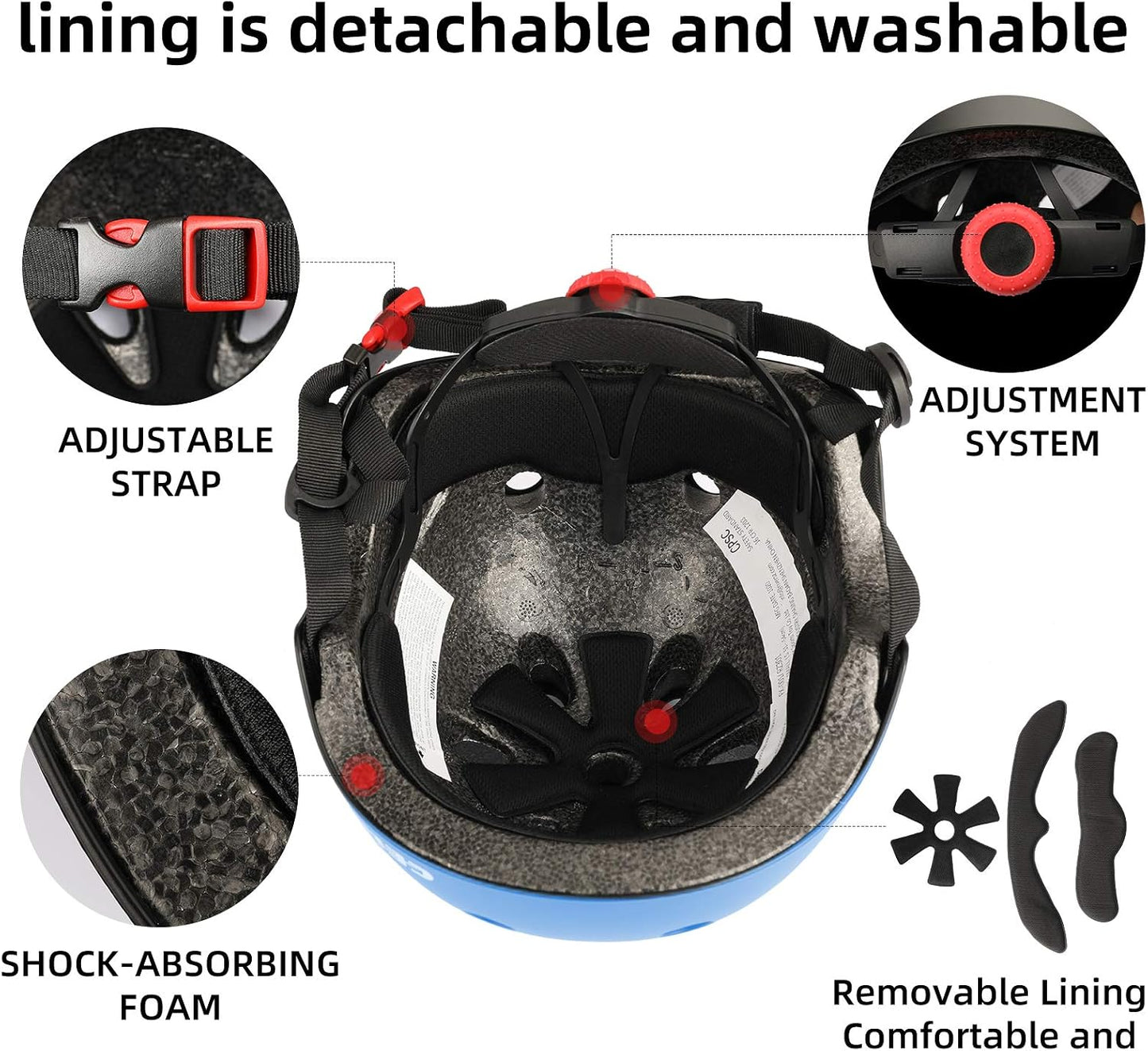 Kids Bike Helmet,Toddler Skateboard Helmets for Ages 2-3-5-8-14 Years Boys Girls，Adjustable Multi-Sport Bicycle Skateboarding Football Roller Skating Scooter Rollerblade Balance Bike Helmet