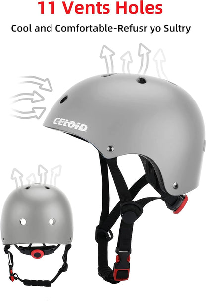 Kids Bike Helmet,Toddler Skateboard Helmets for Ages 2-3-5-8-14 Years Boys Girls，Adjustable Multi-Sport Bicycle Skateboarding Football Roller Skating Scooter Rollerblade Balance Bike Helmet