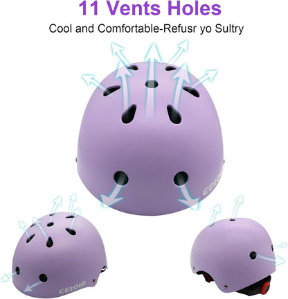 Kids Bike Helmet,Toddler Skateboard Helmets for Ages 2-3-5-8-14 Years Boys Girls，Adjustable Multi-Sport Bicycle Skateboarding Football Roller Skating Scooter Rollerblade Balance Bike Helmet
