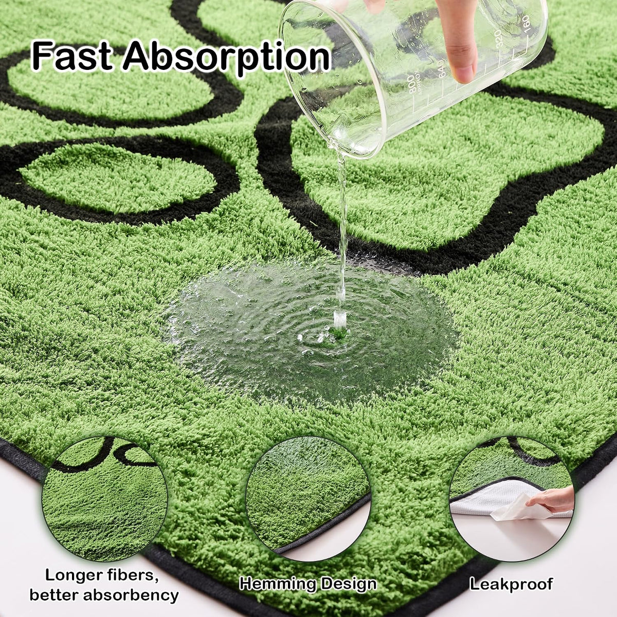 Reusable Dog Pee Pads, Washable Puppy Pads, Leak-Proof 18"x24" 2 Pack