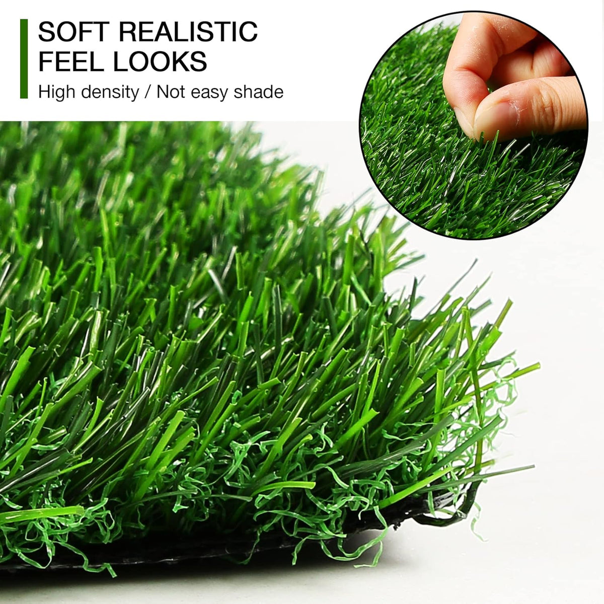 6 Pack Artificial Grass Square Placemats for Golf Party Decorations - 12"x12" Fake Grass Mats for Crafts Football Table Centerpiece, Realistic Synthetic Pet Dog Turf Patch