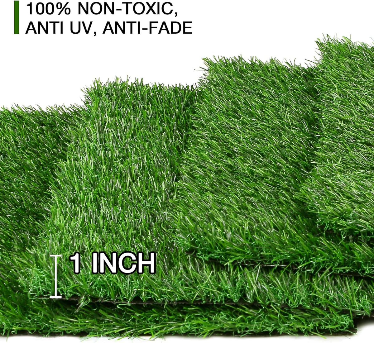 6 Pack Artificial Grass Square Placemats for Golf Party Decorations - 12"x12" Fake Grass Mats for Crafts Football Table Centerpiece, Realistic Synthetic Pet Dog Turf Patch