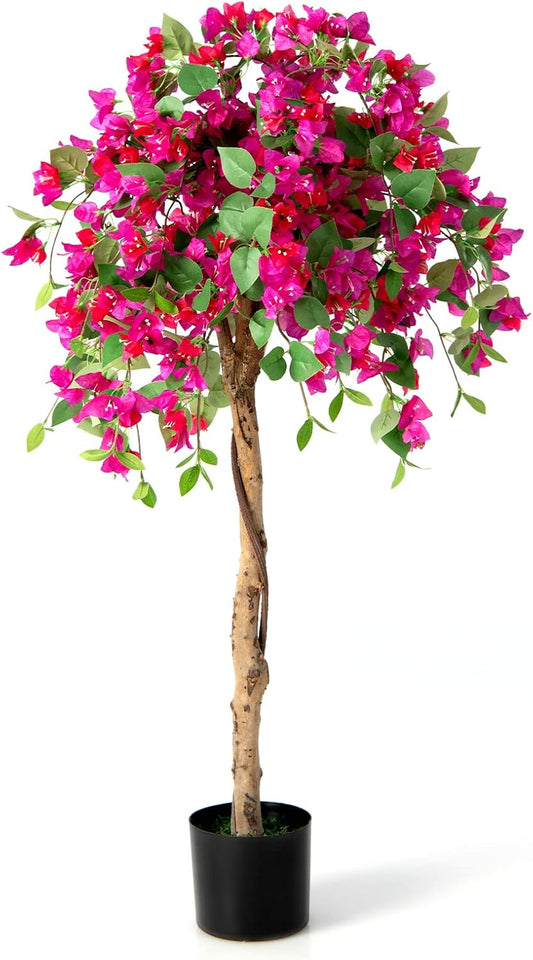 BestComfort 6 Feet Artificial Wisteria Silk Tree, Decorative Indoor House Fake Plant, Artificial Leafy Tree Faux Potted Indoor Floor Plant for Home Office Decor