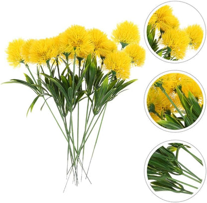 Lifelike Artificial Dandelion Flowers Simulation Decor for Home Wedding Party and Office Faux Dandelion Branches Easy Maintenance
