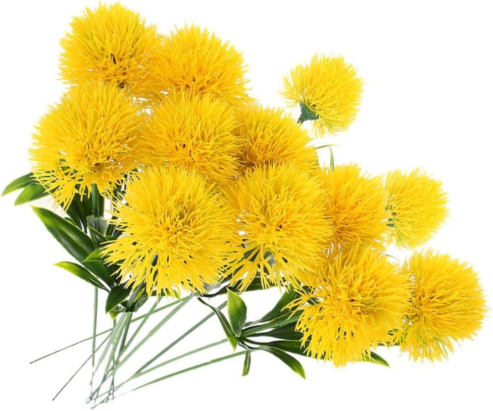 Lifelike Artificial Dandelion Flowers Simulation Decor for Home Wedding Party and Office Faux Dandelion Branches Easy Maintenance