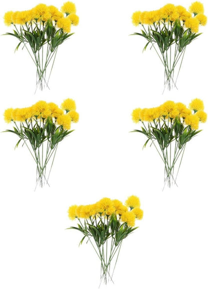 Lifelike Artificial Dandelion Flowers Simulation Decor for Home Wedding Party and Office Faux Dandelion Branches Easy Maintenance