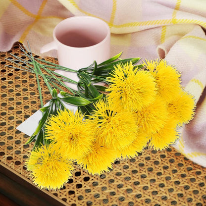 Lifelike Artificial Dandelion Flowers Simulation Decor for Home Wedding Party and Office Faux Dandelion Branches Easy Maintenance