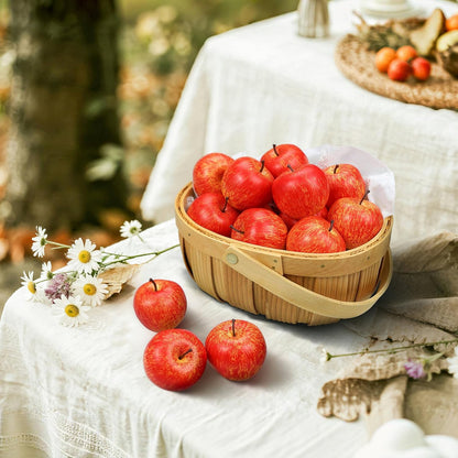 20 Pcs Fake Apples Decor, 2.1 Inch Artificial Fruits Mini Red Apples for Dining Table Centerpiece Decor, Faux Apple Fruits Decoration Home Kitchen Party Props (10 Pcs Red + 10 Pcs Green)