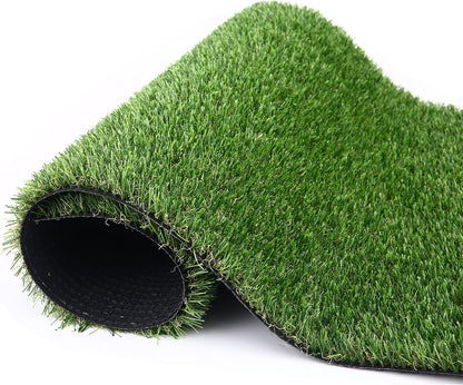 Artificial Grass Turf, 10ft x 12ft (120 ft²) 20mm Pile Height Indoor Outdoor Synthetic Realistic Faux Fake Astroturf Rug Carpet Mat for Balcony Decor Playground Patio Dogs