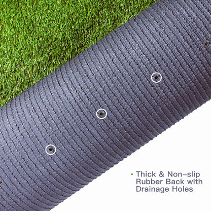 Artificial Grass Turf, 10ft x 12ft (120 ft²) 20mm Pile Height Indoor Outdoor Synthetic Realistic Faux Fake Astroturf Rug Carpet Mat for Balcony Decor Playground Patio Dogs