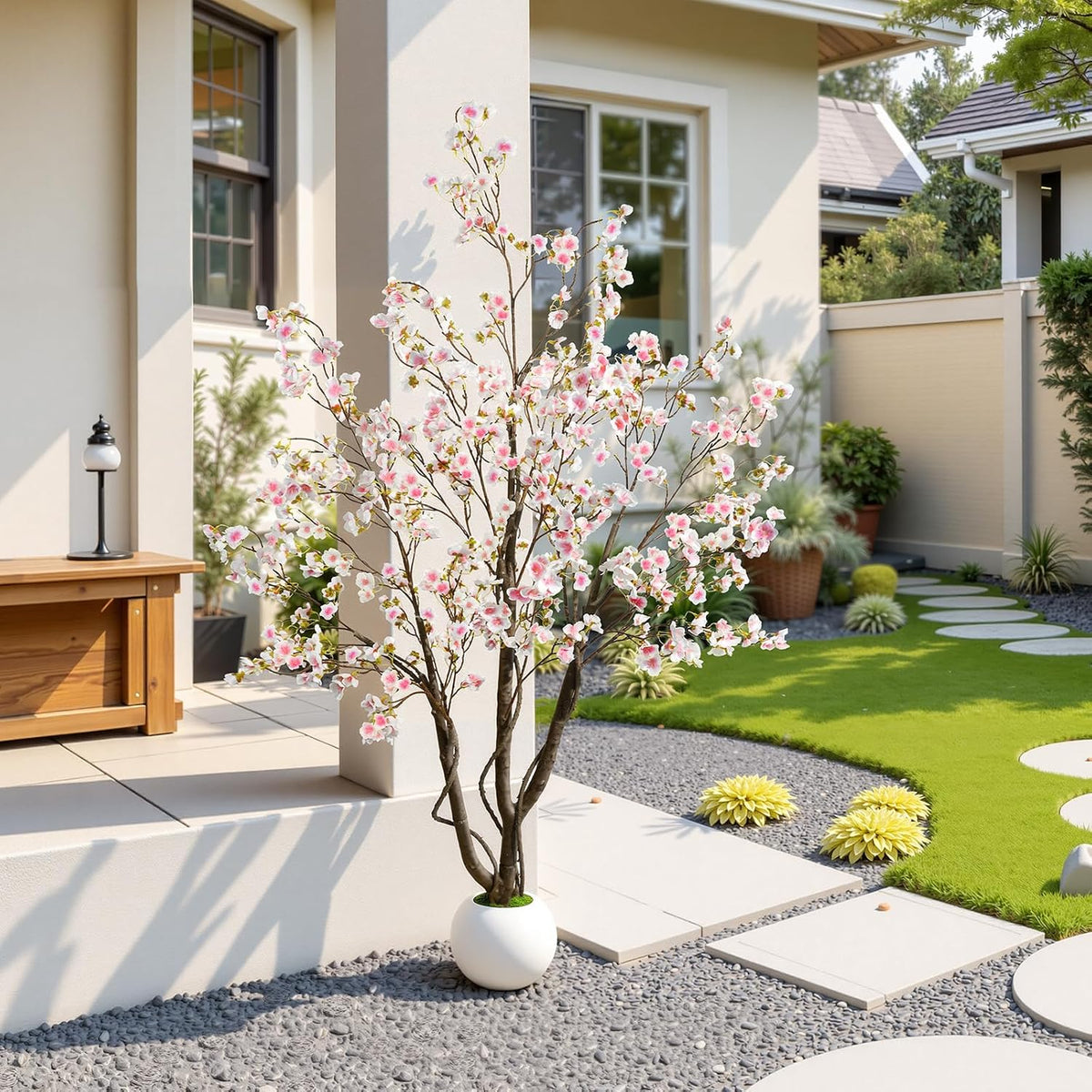 Artificial Cherry Blossom Tree 5FT, Pink Faux Floor Tree