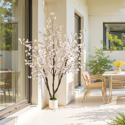 Artificial Cherry Blossom Tree 5FT, Pink Faux Floor Tree