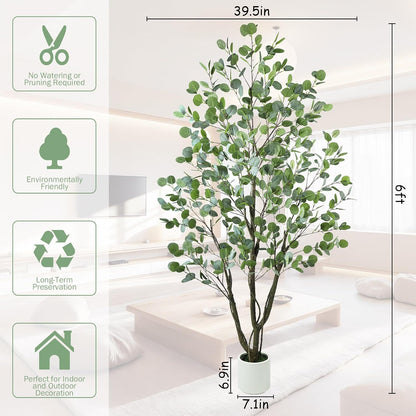 Artificial Cherry Blossom Tree 5FT, Pink Faux Floor Tree