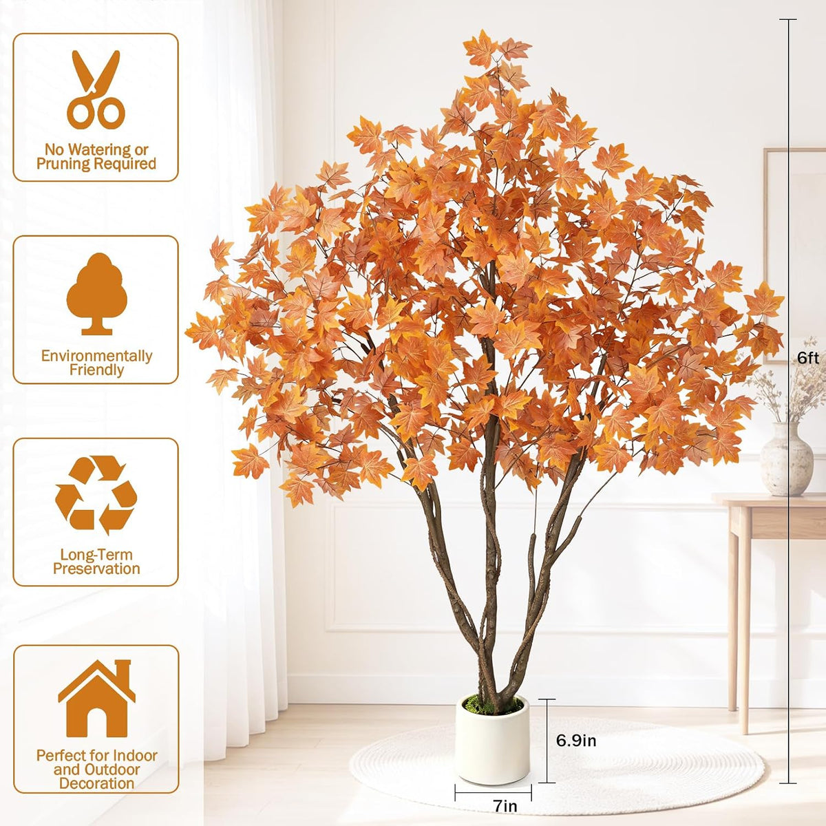 Artificial Cherry Blossom Tree 5FT, Pink Faux Floor Tree