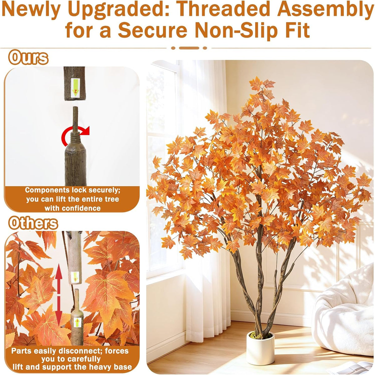Artificial Cherry Blossom Tree 5FT, Pink Faux Floor Tree