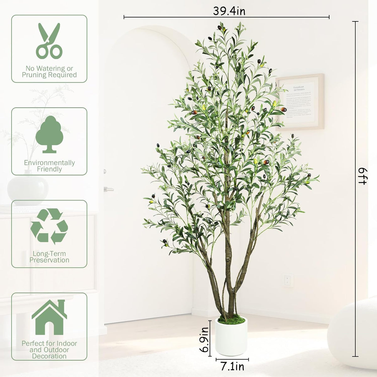 Artificial Cherry Blossom Tree 5FT, Pink Faux Floor Tree
