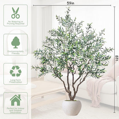 Artificial Cherry Blossom Tree 5FT, Pink Faux Floor Tree