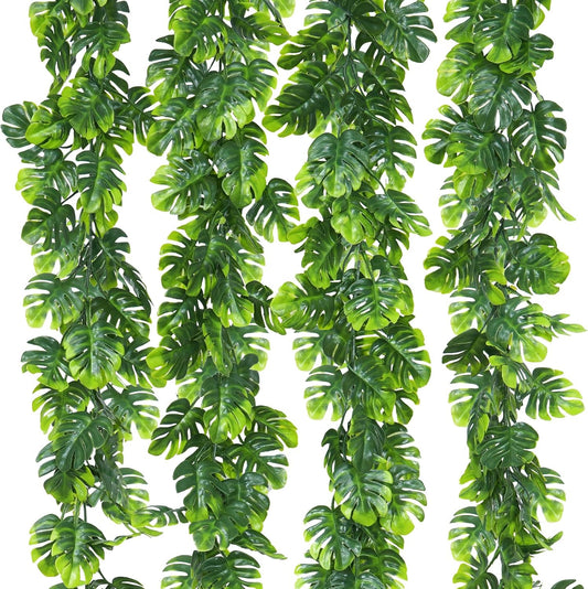 Dolicer Artificial Monstera Leaf Vines 5.6Ft Greenery Garland