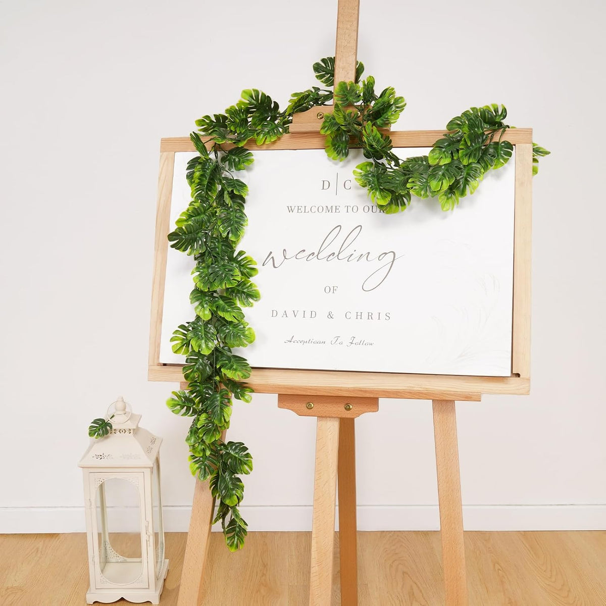 Dolicer Artificial Monstera Leaf Vines 5.6Ft Greenery Garland