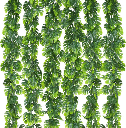 Dolicer Artificial Monstera Leaf Vines 5.6Ft Greenery Garland