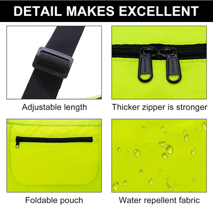 Foldable Travel Duffel Bag For Women & Men Luggage Great for Gym - Fluorescent yellow