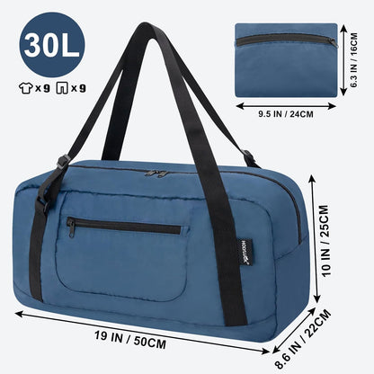 Foldable Travel Duffel Bag For Women & Men Luggage Great for Gym - Fluorescent yellow