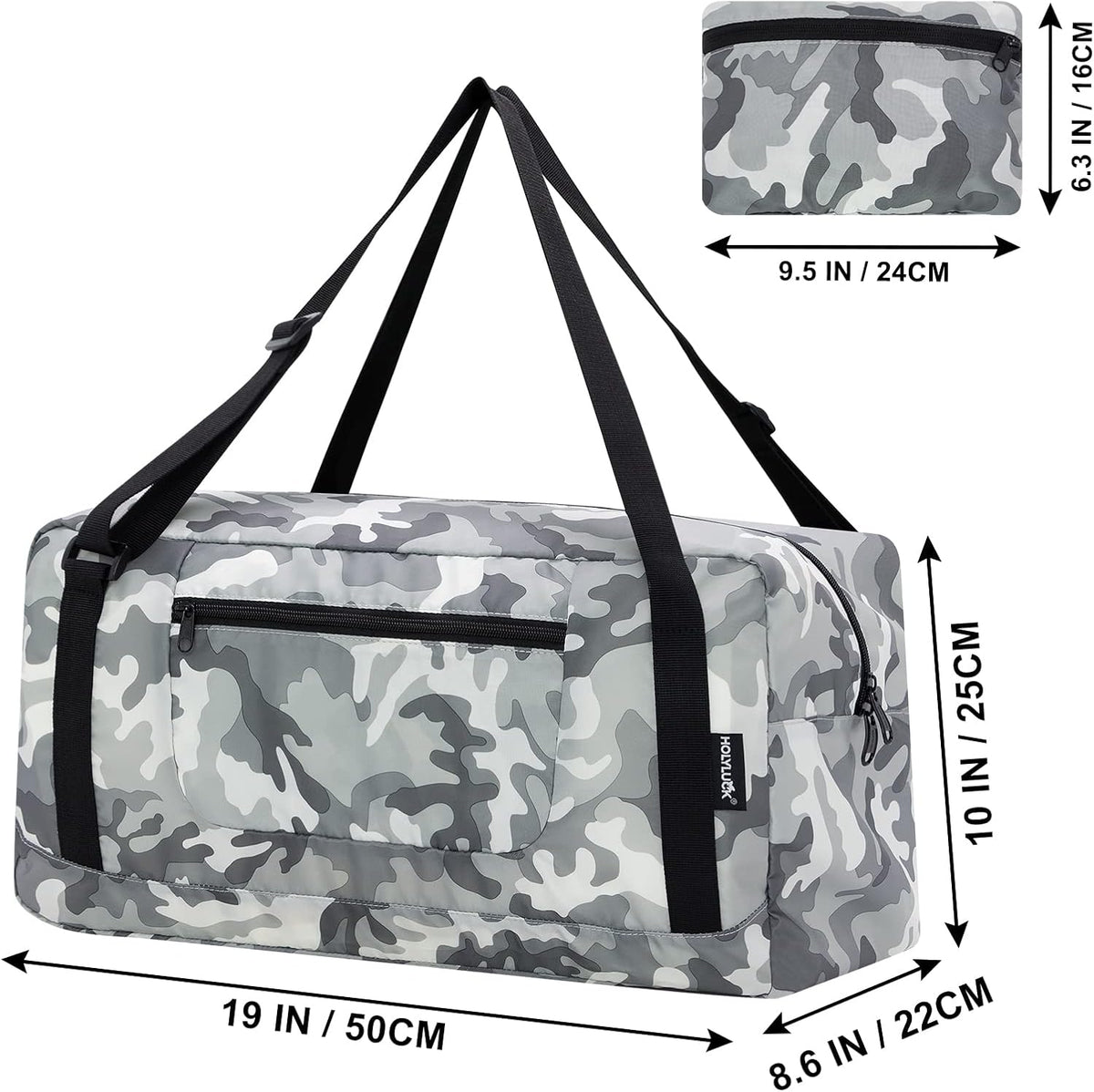 Foldable Travel Duffel Bag For Women & Men Luggage Great for Gym - Fluorescent yellow