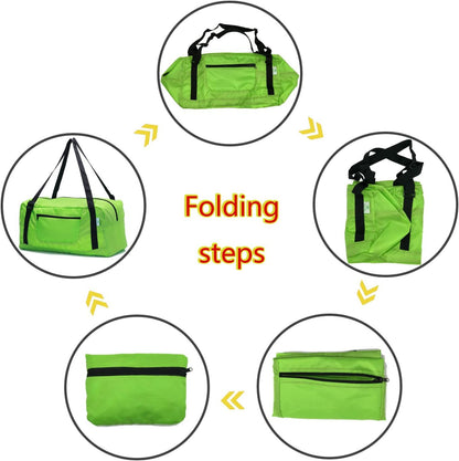 Foldable Travel Duffel Bag For Women & Men Luggage Great for Gym - Fluorescent yellow