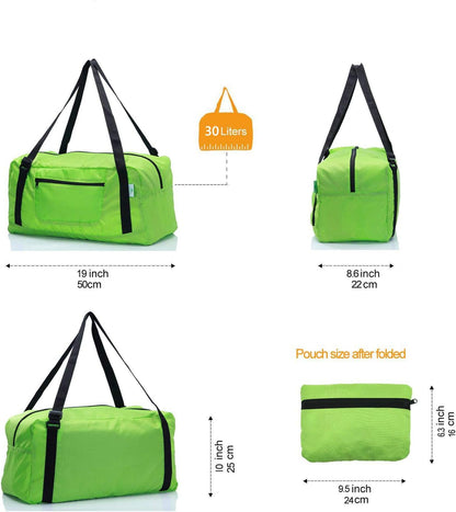 Foldable Travel Duffel Bag For Women & Men Luggage Great for Gym - Fluorescent yellow