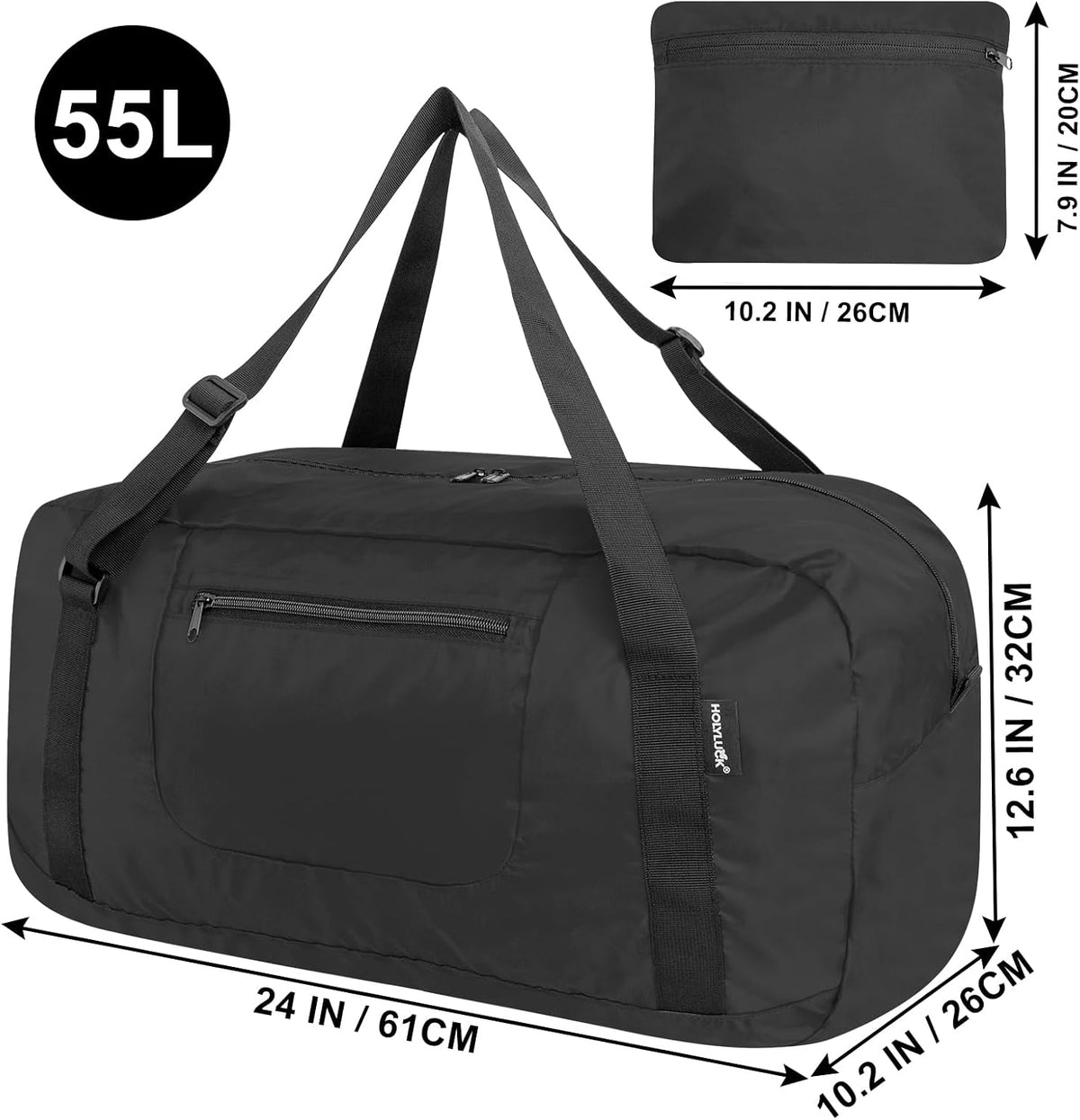 Foldable Travel Duffel Bag For Women & Men Luggage Great for Gym - Fluorescent yellow