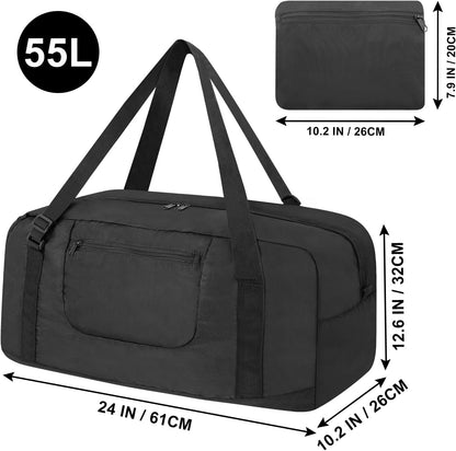Foldable Travel Duffel Bag For Women & Men Luggage Great for Gym - Fluorescent yellow