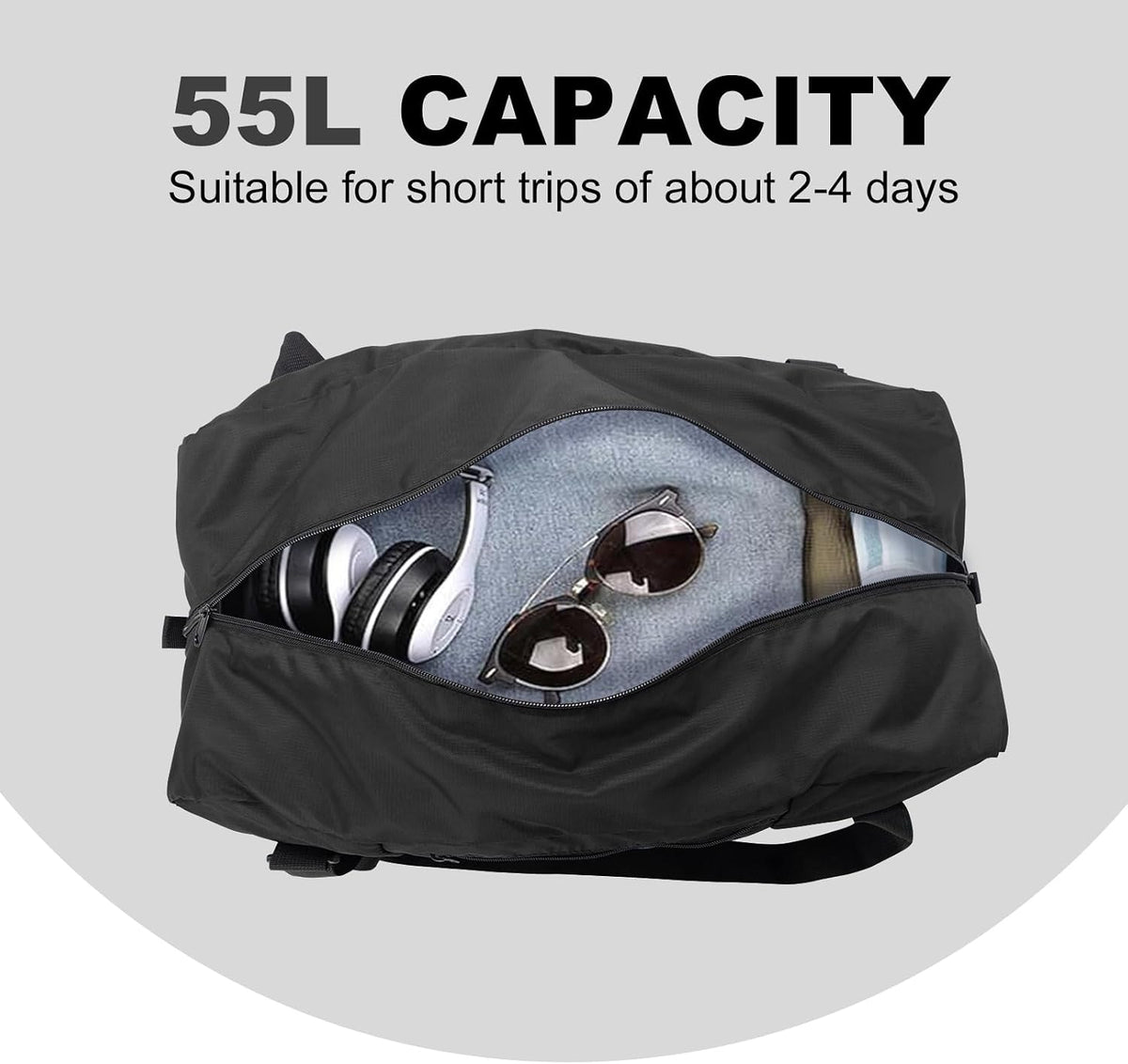 Foldable Travel Duffel Bag For Women & Men Luggage Great for Gym - Fluorescent yellow