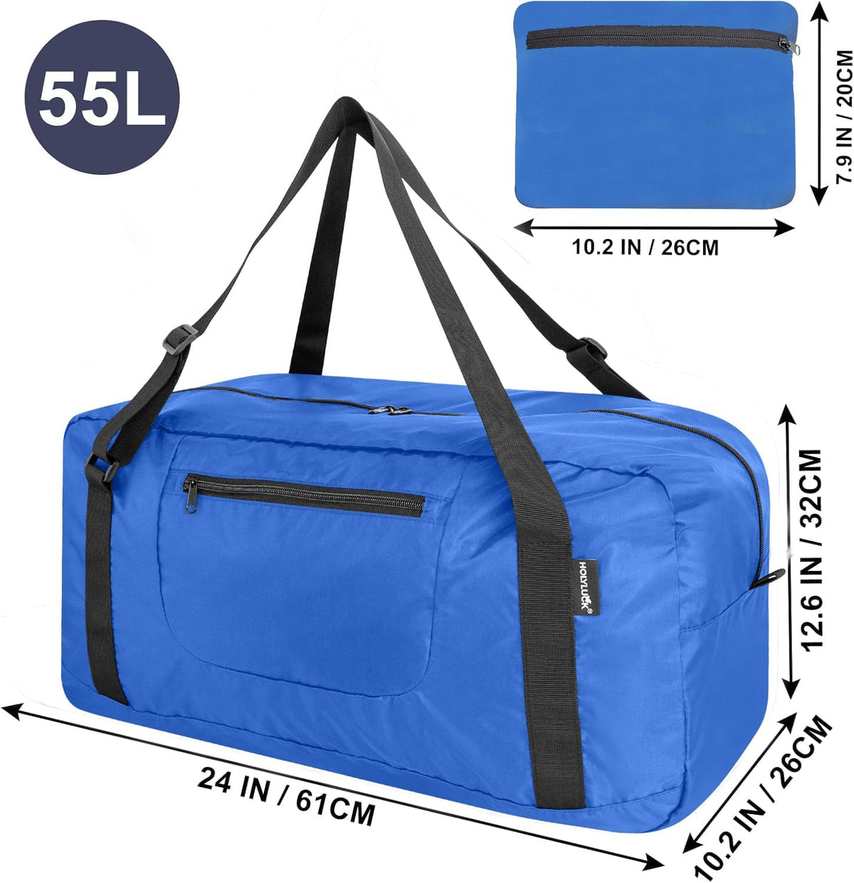 Foldable Travel Duffel Bag For Women & Men Luggage Great for Gym - Fluorescent yellow