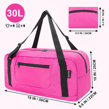 Foldable Travel Duffel Bag For Women & Men Luggage Great for Gym - Fluorescent yellow