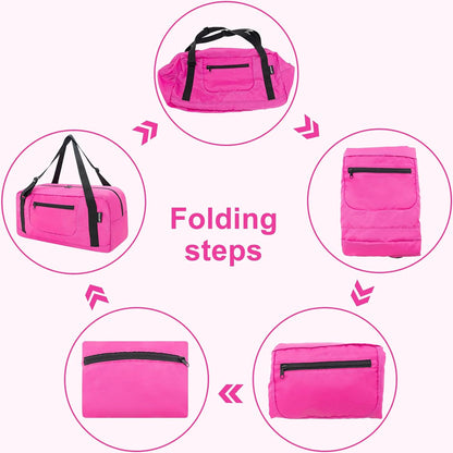 Foldable Travel Duffel Bag For Women & Men Luggage Great for Gym - Fluorescent yellow