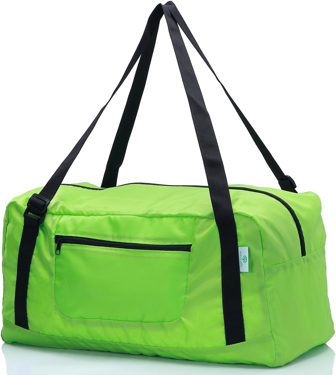 Foldable Travel Duffel Bag For Women & Men Luggage Great for Gym - Fluorescent yellow