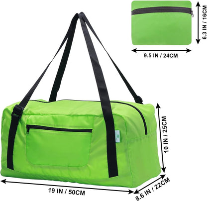 Foldable Travel Duffel Bag For Women & Men Luggage Great for Gym - Fluorescent yellow