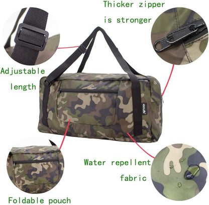 Foldable Travel Duffel Bag For Women & Men Luggage Great for Gym - Fluorescent yellow