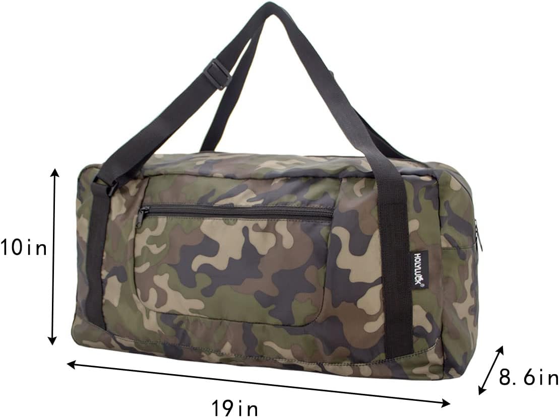 Foldable Travel Duffel Bag For Women & Men Luggage Great for Gym - Fluorescent yellow